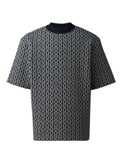 Mackage Men's Abram Logo Jacquard-knit T-shirt In Navy