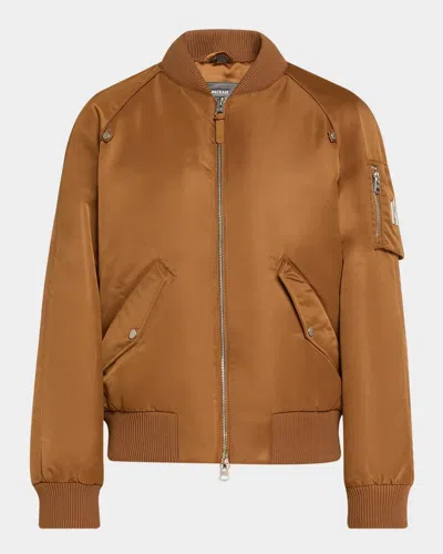 Mackage Men & Apos;s Carmelo Z Satin Bomber Jacket In Brown
