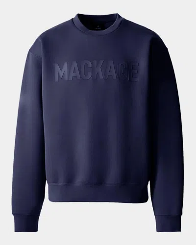 Mackage Men & Apos;s Julius Lg Logo Cotton-blend Sweatshirt In Blue