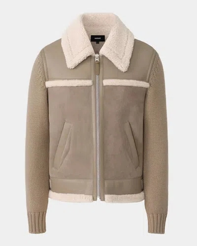 Mackage Men & Apos;s  Torrian Suede Shearling Jacket In Brown