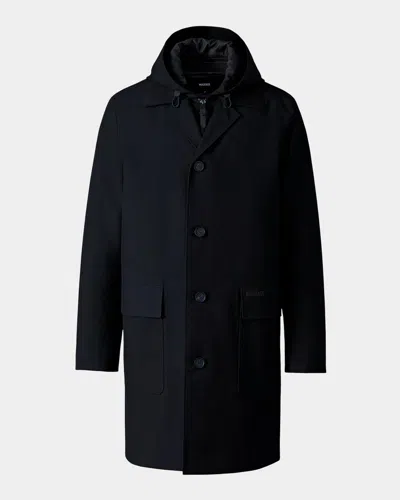 Mackage Men & Apos;s Mathias 3-in-1 Balmacaan Coat With Removable Down Liner In Black