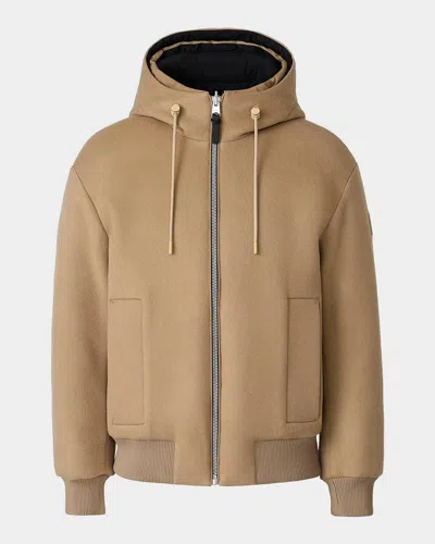 Mackage Men & Apos;s Niko Reversible Hooded Jacket In Black/camel