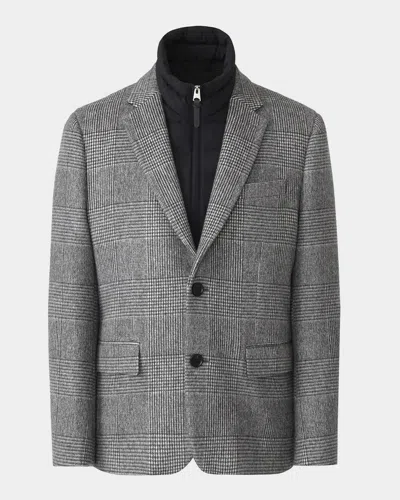 Mackage Men & Apos;s Sutton Plaid Wool Jacket In Gray