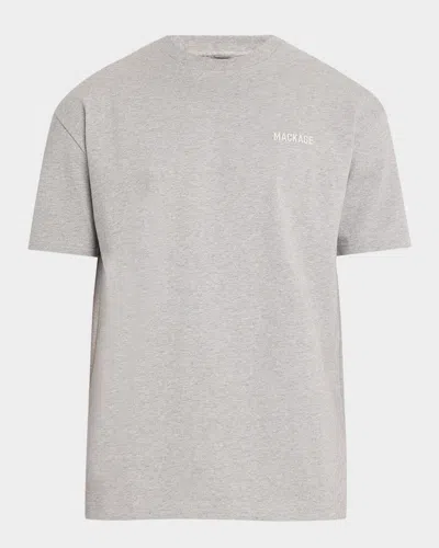 Mackage Men & Apos;s Tee-r Silicone Logo Cotton T-shirt In Gray