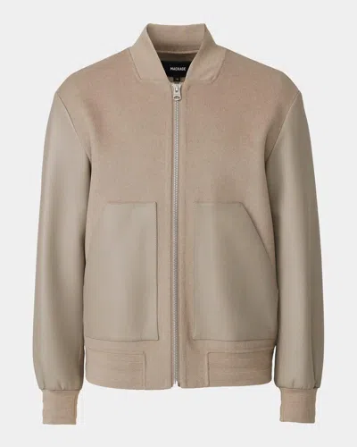 Mackage Men & Apos;s Tripp Wool Bomber Jacket In Brown