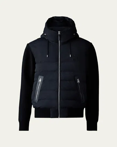 MACKAGE MEN'S ANDREW HYBRID DOWN KNIT JACKET