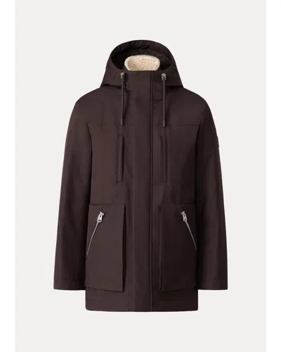 Mackage Men's Archie 3-in-1 Hooded Parka W/ Shearling Liner In Coffee
