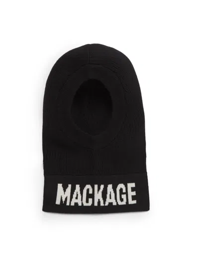 Mackage Men's Aurora Logo Wool Balaclava In Black