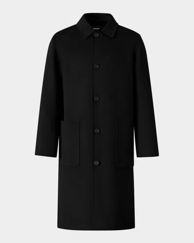 Mackage Men's Beckett Handmade Wool Overcoat In Black