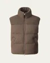 Mackage Men's Braxton Cashmere And Wool Down Vest In Brown