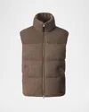 Mackage Men's Braxton Cashmere And Wool Down Vest In Brown