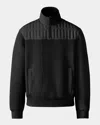 Mackage Men's Corey Hybrid Down Quarter-zip Sweater In Black