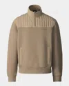 Mackage Men's Corey Hybrid Down Quarter-zip Sweater In Lt Camel