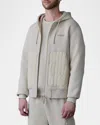 Mackage Cruz Zip Up Hybrid Vertical Down Hoodie In Trench