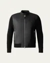 Mackage Men's Dominic Leather And Knit Logo Jacket In Black