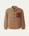 Mackage Men's Emmanuel Double-face Wool Overshirt In Lt Camel