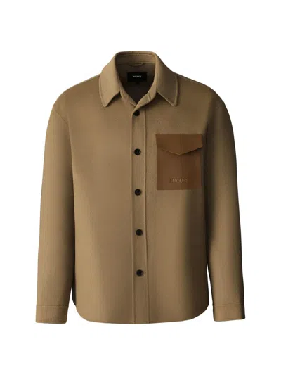 Mackage Men's Emmanuel Wool Overshirt In Brown