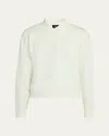Mackage Men's Felix Quarter-zip Sweater In White