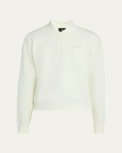 Mackage Men's Felix Quarter-zip Sweater In White