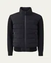 Mackage Haney City Water Resistant 800 Fill Down Hybrid Jacket In Blue
