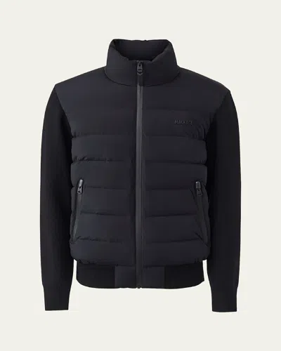 Mackage Men's Haney City Hybrid Down Jacket In Navy