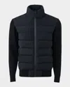 Mackage Haney City Water Resistant 800 Fill Down Hybrid Jacket In Blue
