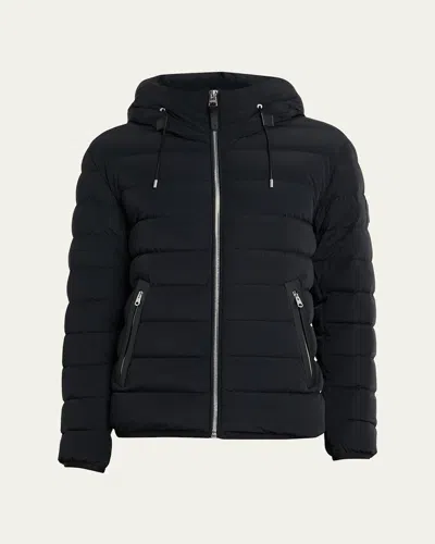 Mackage Men's Jack-z Agile-360 Stretch Light Down Hooded Jacket In Black