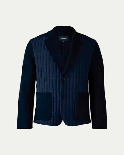 Mackage Men's John Mixed-media Jacket In Navy