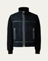 Mackage Men's Jonathan Mixed-media Shearling Jacket In Black