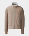 Mackage Men's Jonathan Mixed-media Shearling Jacket In Light Camel-natural