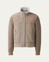 Mackage Men's Jonathan Mixed-media Shearling Jacket In Light Camel-natural