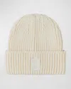 Mackage Men's Jude Tonal Logo Toque Beanie Hat In Cream