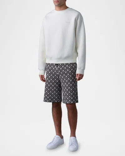 Mackage Men's Julian Jersey Crewneck Sweater In Cream