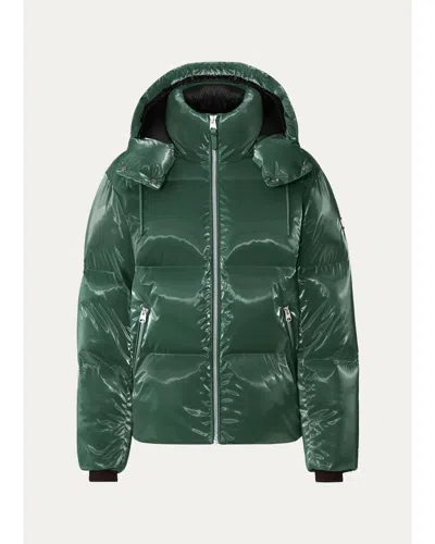 Mackage Men's Kent-glo High-gloss Down Jacket In Evergreen