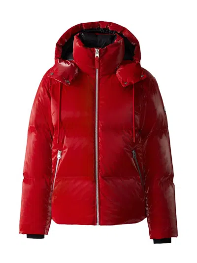 Mackage Men's Kent-glo Hooded Puffer Jacket In Red