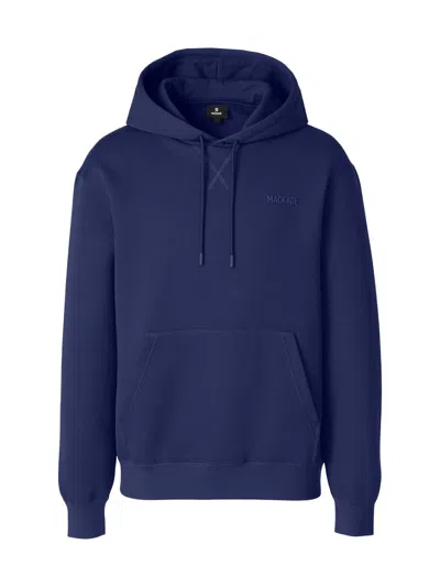 Mackage Men's Kolton Double-face Jersey Logo Hoodie In Blue