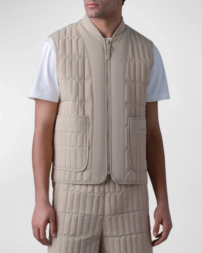 Mackage Men's Levi Water-resistant Quilted Down Waistcoat In Trench