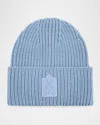 Mackage Men's M-logo Patch Beanie Hat In Blue