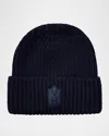 Mackage Men's M-logo Patch Beanie Hat In Blue