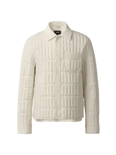 Mackage Men's Mateo Quilted Down Jacket In Cream