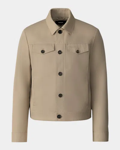 MACKAGE MEN'S NASH-CO TWILL TRUCKER JACKET