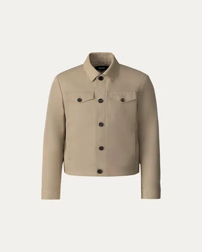 Mackage Men's Nash-co Twill Trucker Jacket In Light Camel