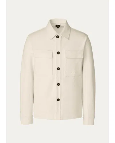 Mackage Men's Porter-k Brushed Knit Shirt Jacket In Cream
