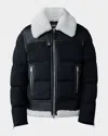Mackage Men's Robert Mixed-media Shearling Jacket In Multi