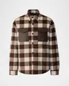 Mackage Ryker Wool Plaid Shirt Jacket In Brown