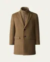 Mackage Skai-slb Virgin Wool Coat With Removable Down Bib In Brown