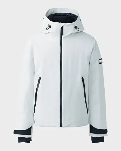 Mackage Men's Ski Performance Hooded Jacket In Porcelain Grey
