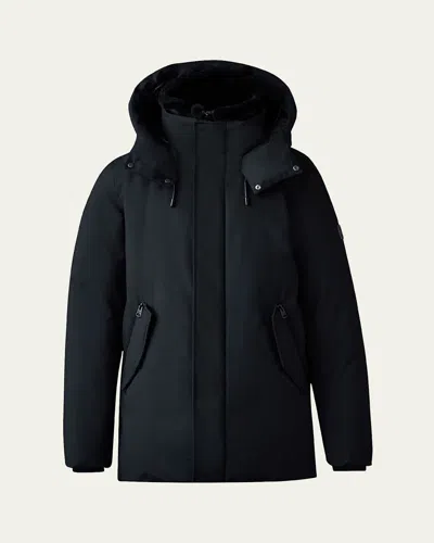 Mackage Men's Sullivan Mid-length Jacket With Shearling In Black