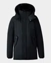 Mackage Men's Sullivan Mid-length Jacket With Shearling In Black
