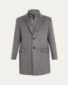Mackage Men's Wool Topcoat With Removable Down Bib In Carbon Mix